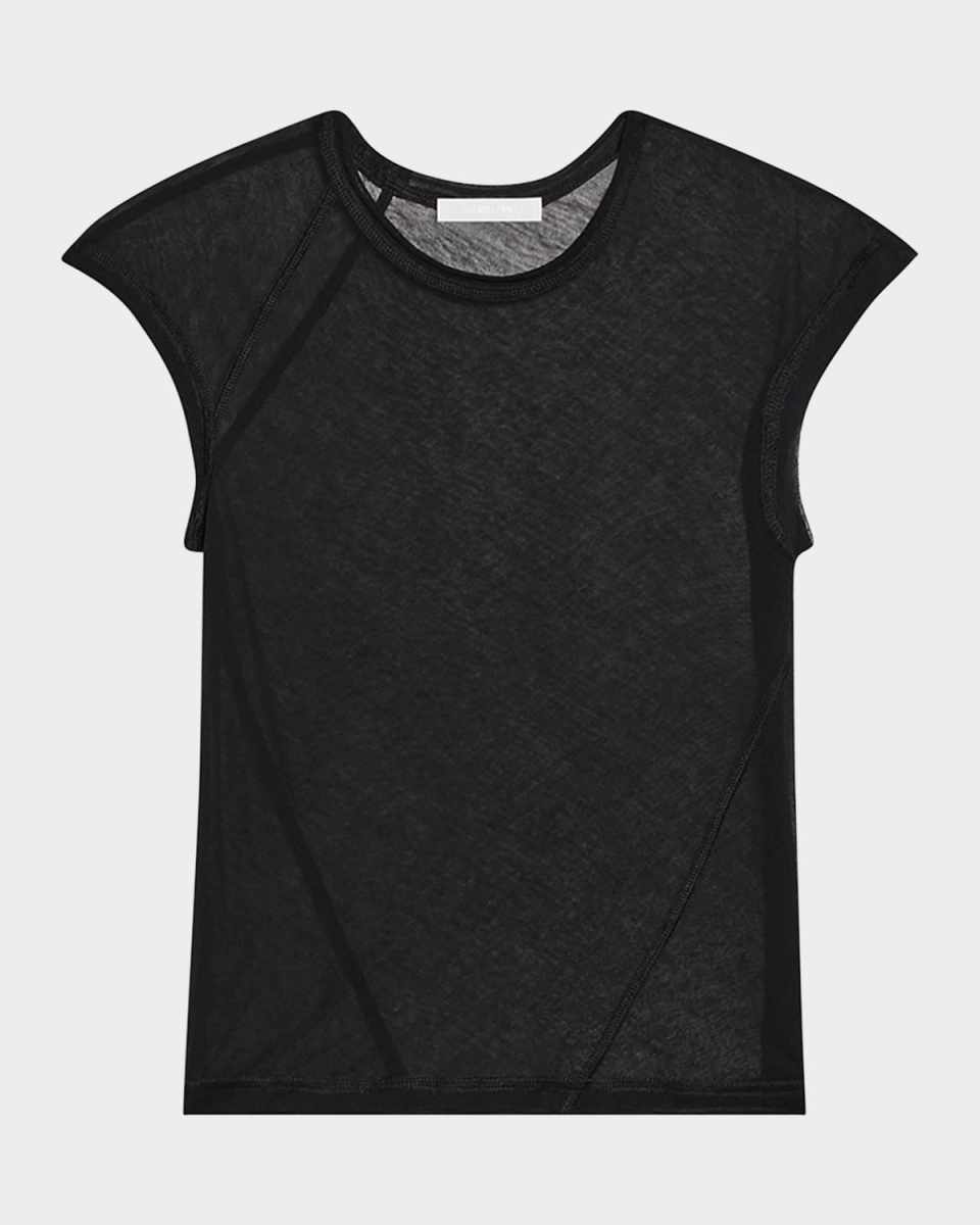Twisted Sheer Crewneck Top